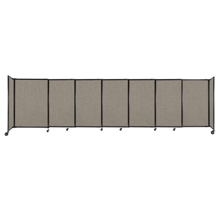 Versare StraightWall Sliding Portable Partition 15'6" x 4' Warm Pebble Fabric 1448551